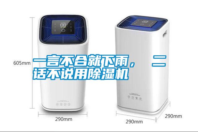 一言不合就下雨， 二话不说用除湿机