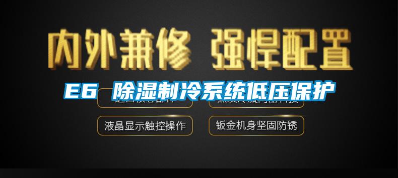 E6 除湿制冷系统低压?；?/></p>
						    <p style=