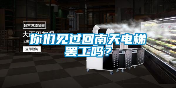你们见过回南天电梯罢工吗？