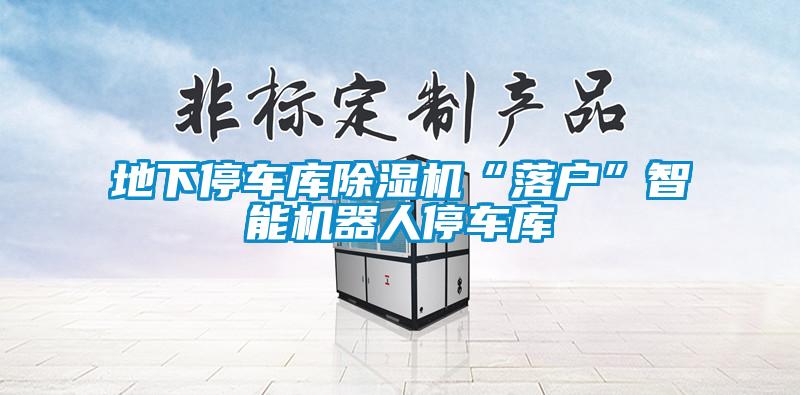 地下停车库除湿机“落户”智能机器人停车库