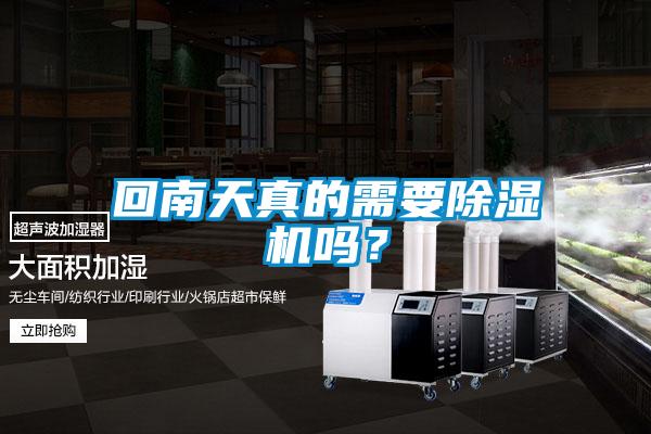 回南天真的需要除湿机吗？