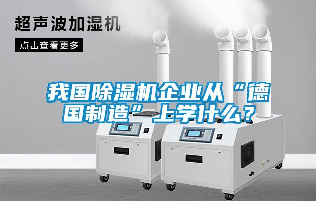 我国除湿机企业从“德国制造”上学什么？