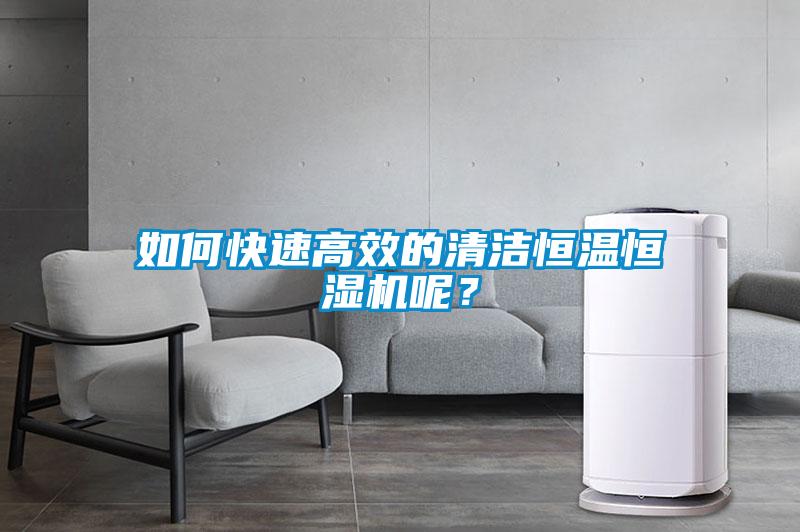 如何快速高效的清洁恒温恒湿机呢？