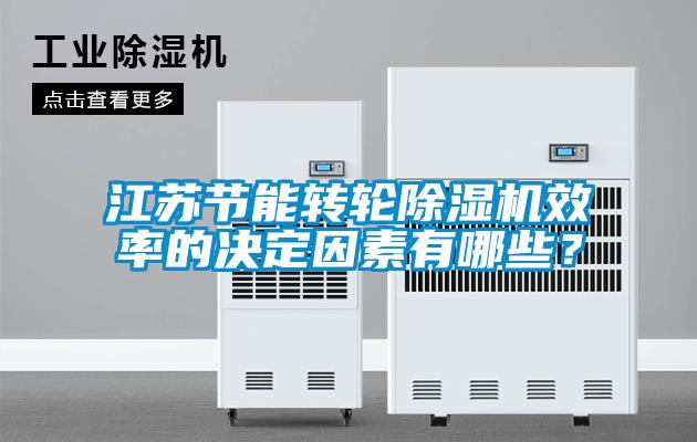 江苏节能转轮除湿机效率的决定因素有哪些？
