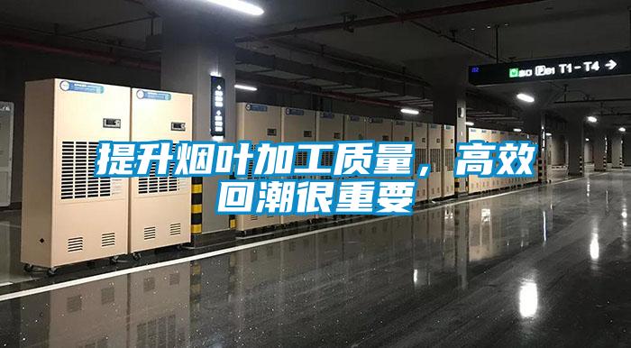 提升烟叶加工质量，高效回潮很重要