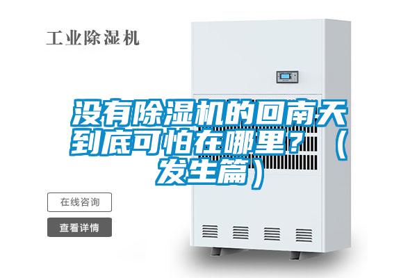 没有除湿机的回南天到底可怕在哪里？（发生篇）