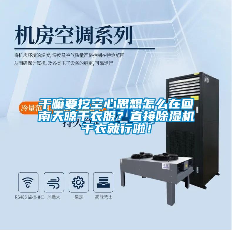 干嘛要挖空心思想怎么在回南天晾干衣服？直接除湿机干衣就行啦！