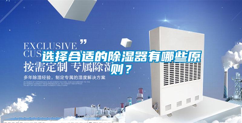 选择合适的除湿器有哪些原则？