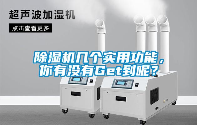 除湿机几个实用功能，你有没有Get到呢？