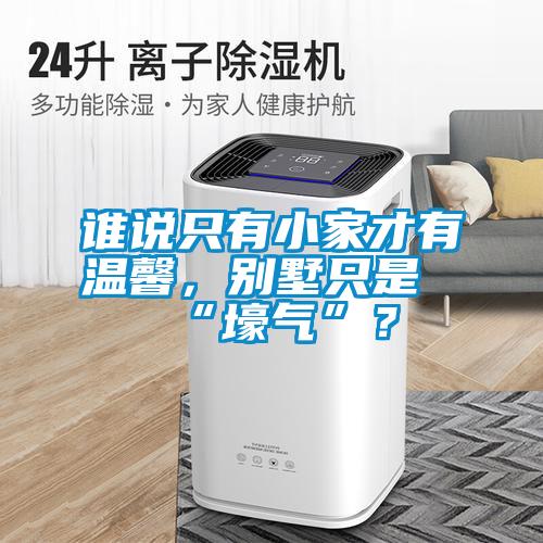 谁说只有小家才有温馨，别墅只是“壕气”？