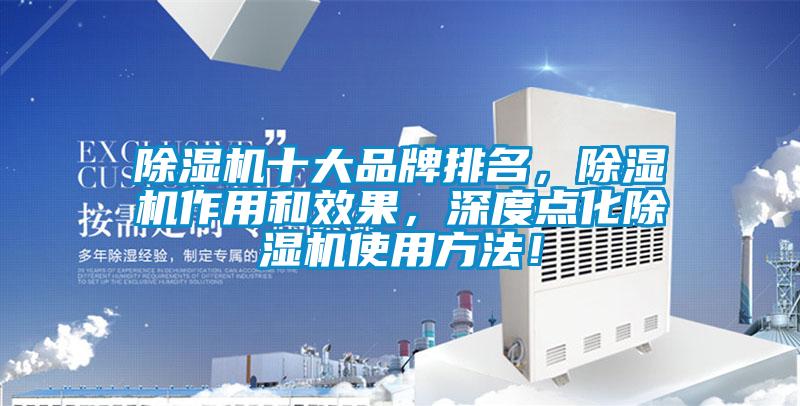 除湿机十大品牌排名，除湿机作用和效果，深度点化除湿机使用方法！