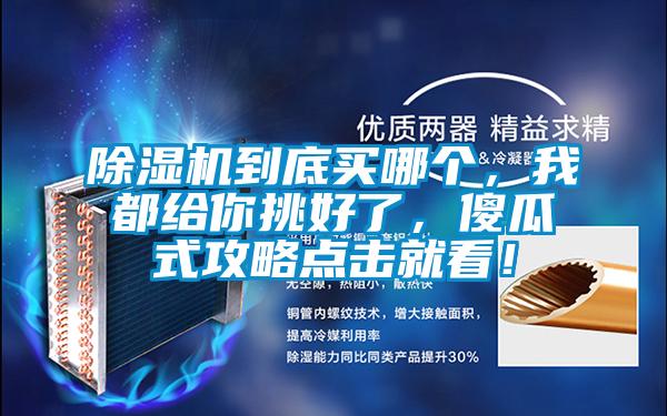 除湿机到底买哪个，我都给你挑好了，傻瓜式攻略点击就看！