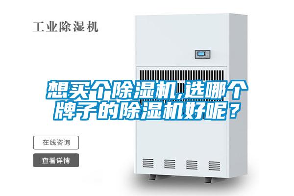想买个除湿机,选哪个牌子的除湿机好呢？