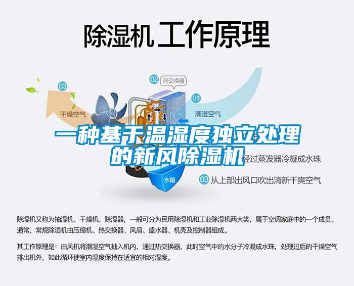 一种基于温湿度独立处理的新风除湿机