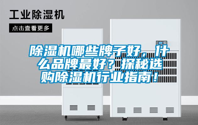 除湿机哪些牌子好，什么品牌最好？探秘选购除湿机行业指南！