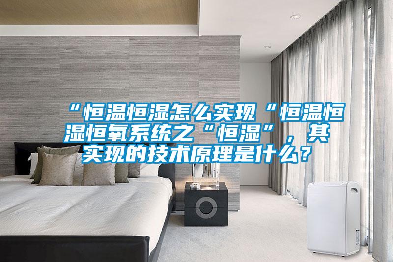 “恒温恒湿怎么实现“恒温恒湿恒氧系统之“恒湿”，其实现的技术原理是什么？