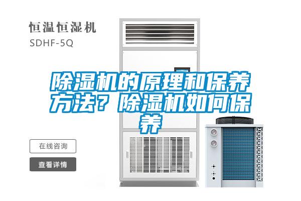 除湿机的原理和保养方法？除湿机如何保养