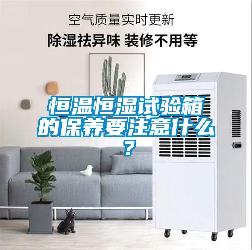 恒温恒湿试验箱的保养要注意什么？