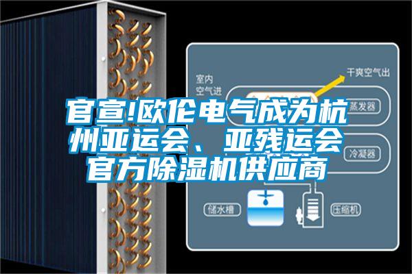 官宣!欧伦电气成为杭州亚运会、亚残运会官方除湿机供应商