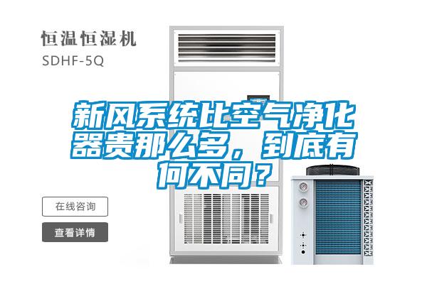 新风系统比空气净化器贵那么多，到底有何不同？