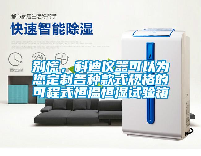 别慌，科迪仪器可以为您定制各种款式规格的可程式恒温恒湿试验箱