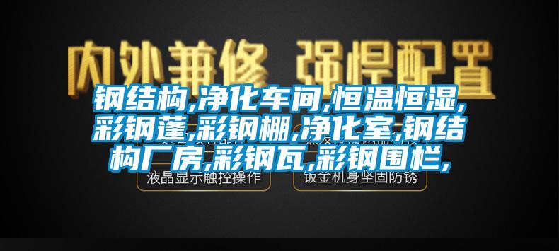 钢结构,净化车间,恒温恒湿,彩钢蓬,彩钢棚,净化室,钢结构厂房,彩钢瓦,彩钢围栏,