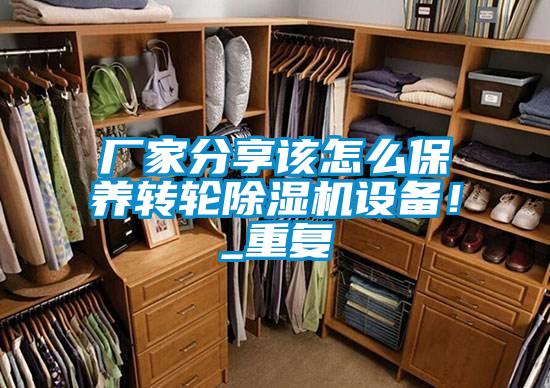 厂家分享该怎么保养转轮除湿机设备！_重复