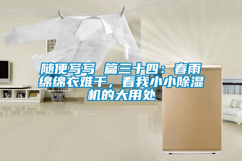 随便写写 篇三十四：春雨绵绵衣难干，看我小小除湿机的大用处
