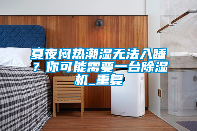 夏夜闷热潮湿无法入睡？你可能需要一台除湿机_重复