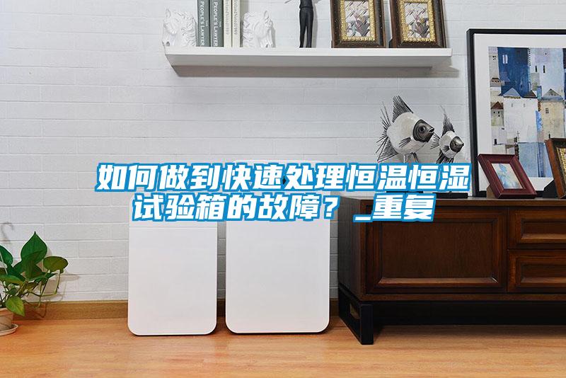 如何做到快速处理恒温恒湿试验箱的故障？_重复