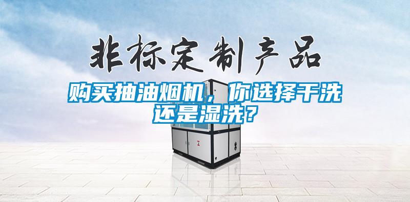 购买抽油烟机，你选择干洗还是湿洗？
