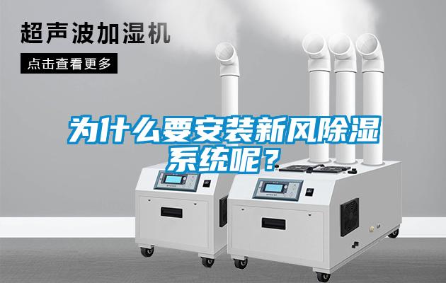 为什么要安装新风除湿系统呢？