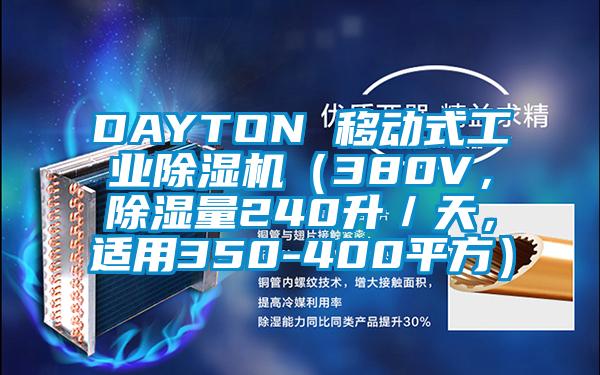 DAYTON 移动式工业除湿机（380V，除湿量240升／天，适用350-400平方）