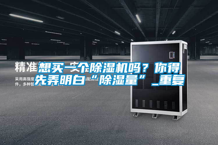 想买一个除湿机吗？你得先弄明白“除湿量”_重复