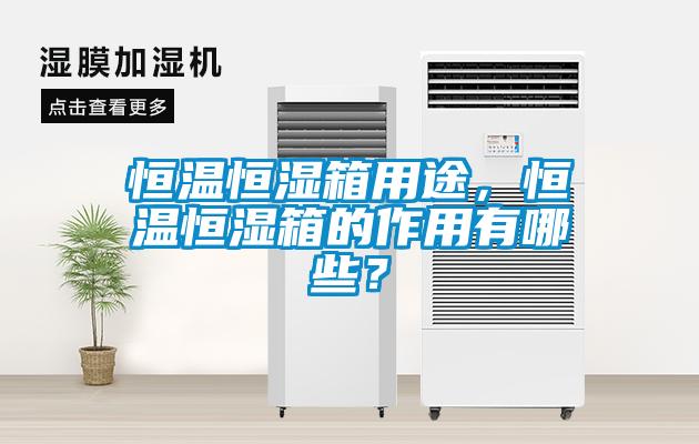 恒温恒湿箱用途，恒温恒湿箱的作用有哪些？