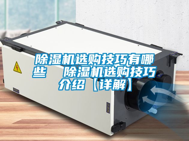 除湿机选购技巧有哪些  除湿机选购技巧介绍【详解】