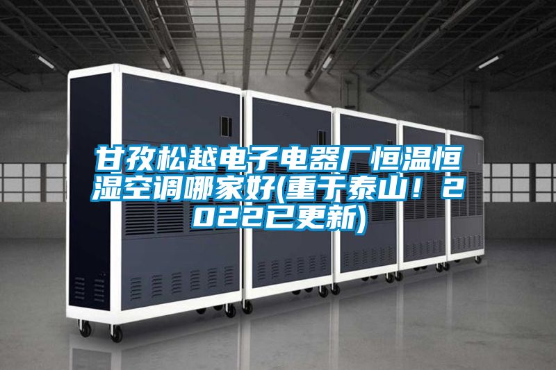 甘孜松越电子电器厂恒温恒湿空调哪家好(重于泰山！2022已更新)