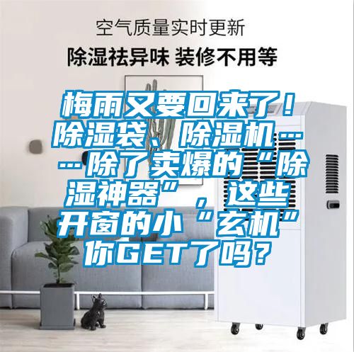 梅雨又要回来了！除湿袋、除湿机……除了卖爆的“除湿神器”，这些开窗的小“玄机”你GET了吗？